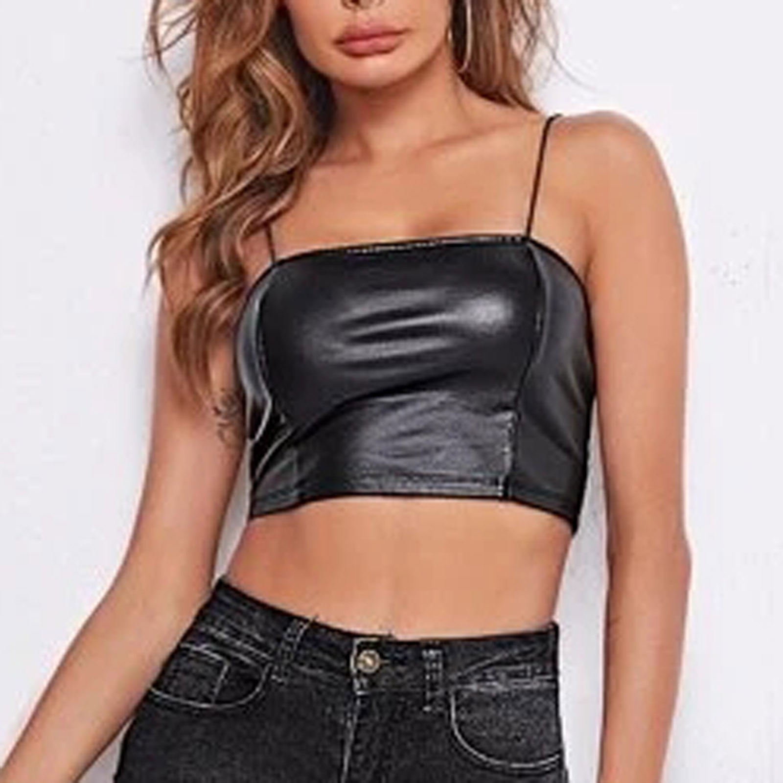 2022 New Solid Color Crop Top with Slim Fit