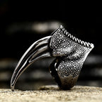 Men's Stainless Steel Paw Print Ring