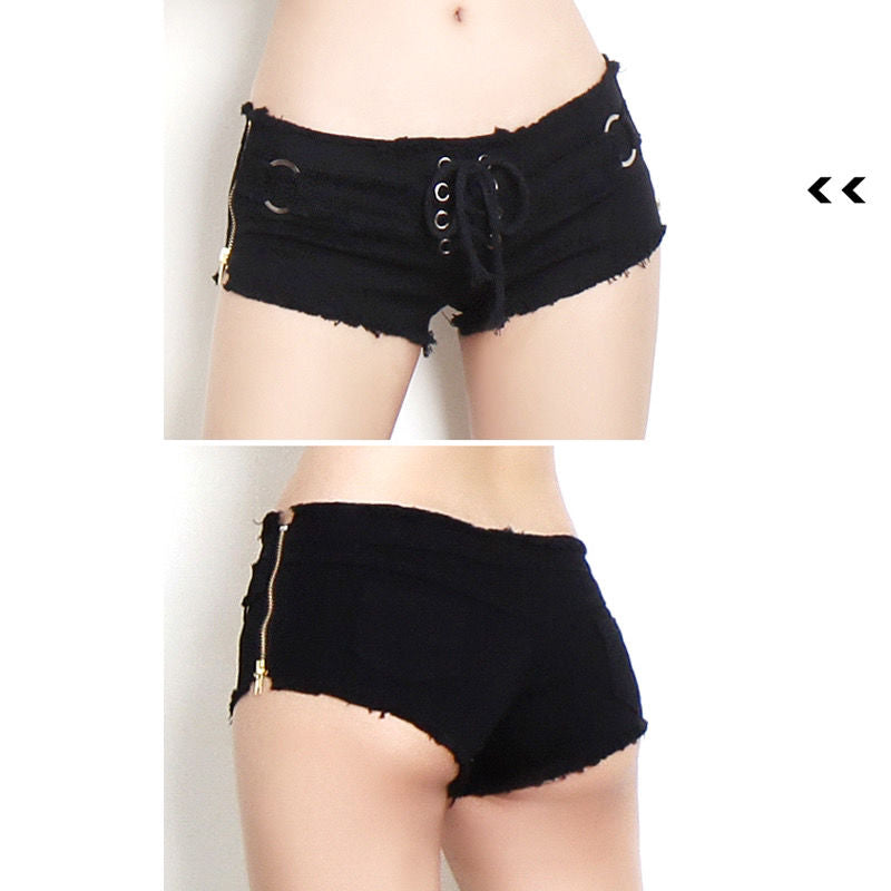 Summer Fashion Sexy Low Waist Denim Shorts for Ladies