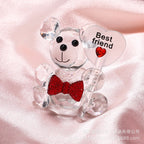 Crystal Bear Figurine for Baby Baptism and Weddings | Home Decor
