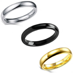 4mm 6mm Steel Color Ring for Men & Women