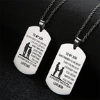 Stainless Steel Dog Tag Necklace with Letter Design