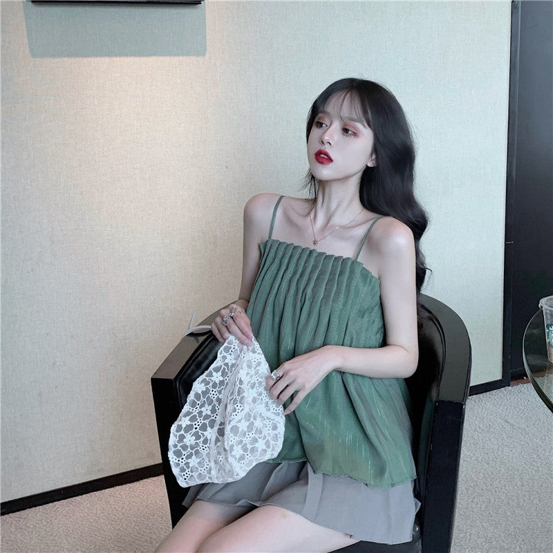 Spring Off-Shoulder Sleeveless Crop Top for Women