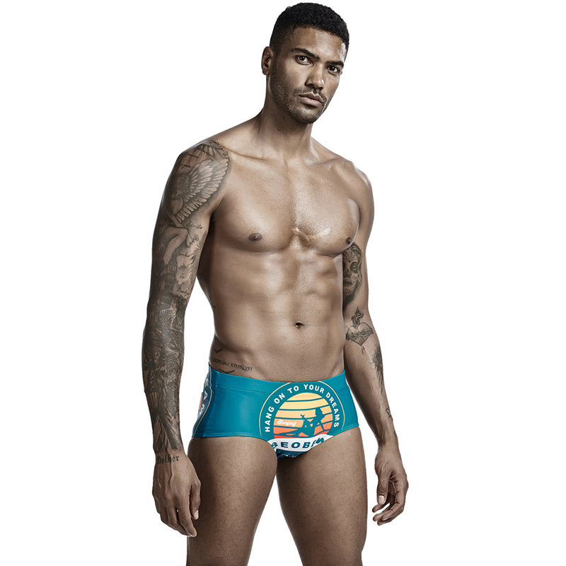 Men's Winged Graphic Low-Rise Swim Briefs