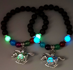 Volcanic Rock Luminous Horse Bracelet for Halloween