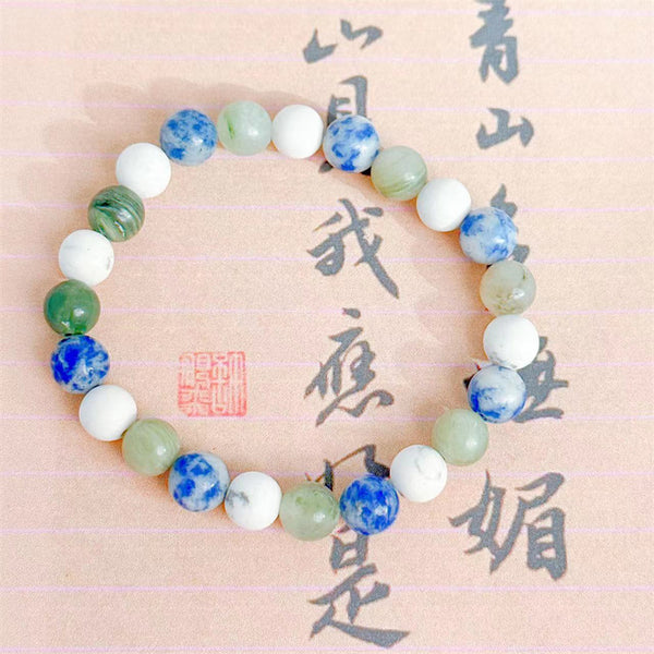 White Turquoise Collectible Bracelet with Rosary | Christian Jewelry
