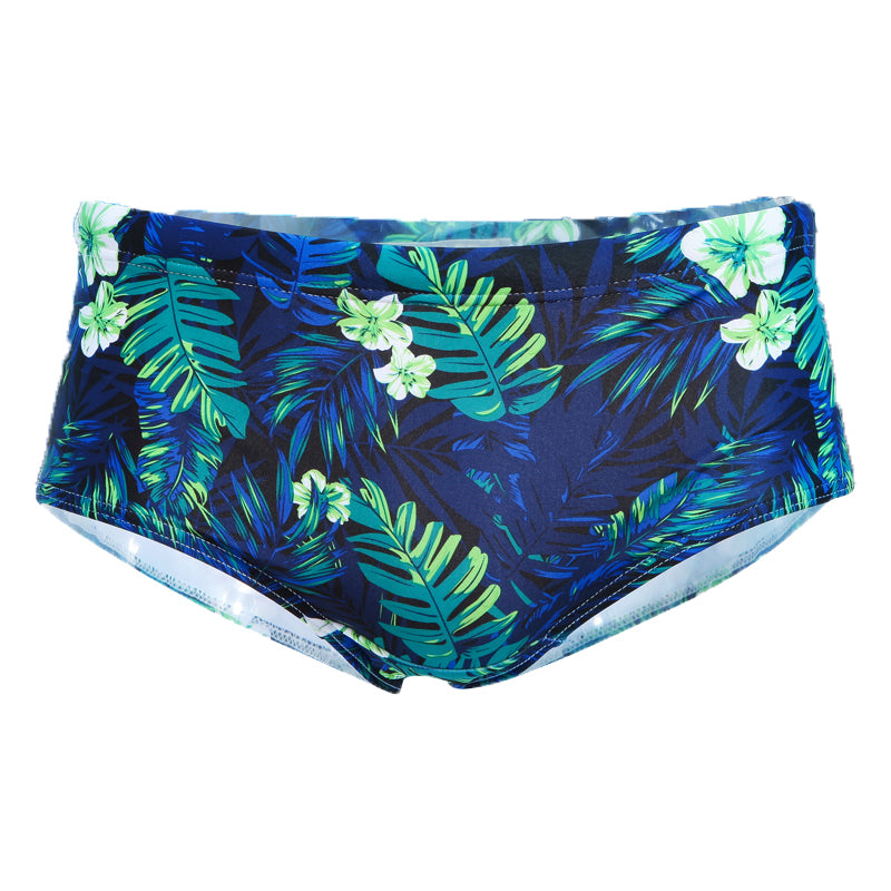 Men's Tropical Floral Low-Waist Swim Briefs