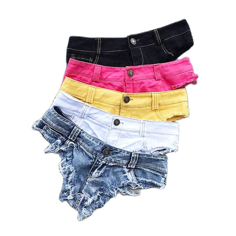Low-Waist Denim Hot Pants for Women