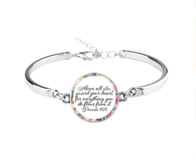 Patterned Bible Bracelet and Chain | Christian Jewelry