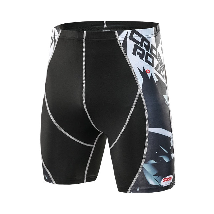 Men's Black Print Swim Jammers