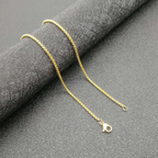 Gold Titanium Steel Crucifix Necklace