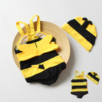 Kids Bumblebee One-Piece Swimsuit with Cap