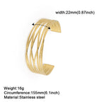 Multi-layer Thin Ring Cross Titanium Steel Bracelet
