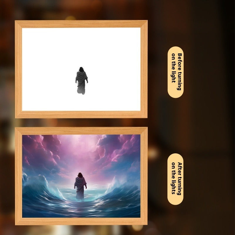 Jesus LED Night Light Art Frame