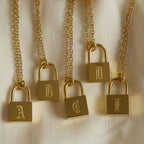 Trendy Layered Stainless Steel Cross Heart Lock Necklace