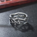 Vintage Jesus Thorn Crown Titanium Steel Ring | Christian Jewelry