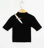 Women's Hollow Short Sleeve Knit Crop Top (2020)