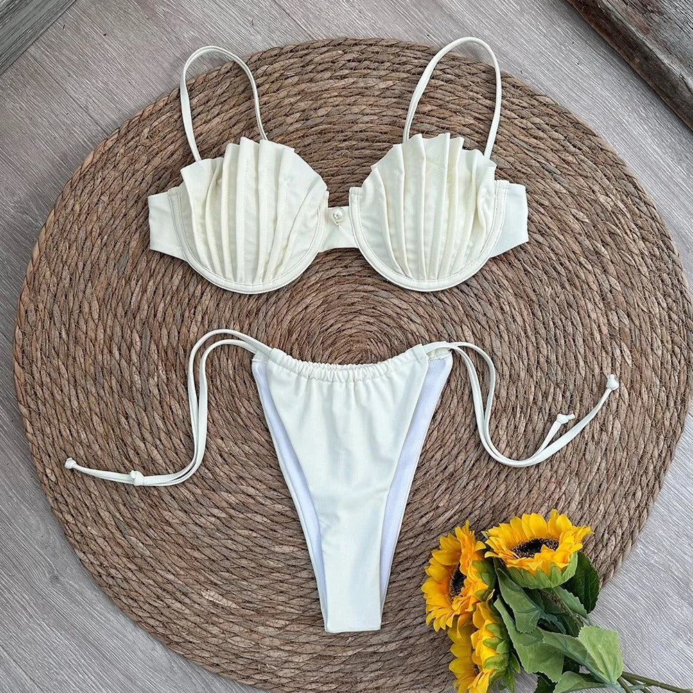 Shell Cup Tie-Side Bikini