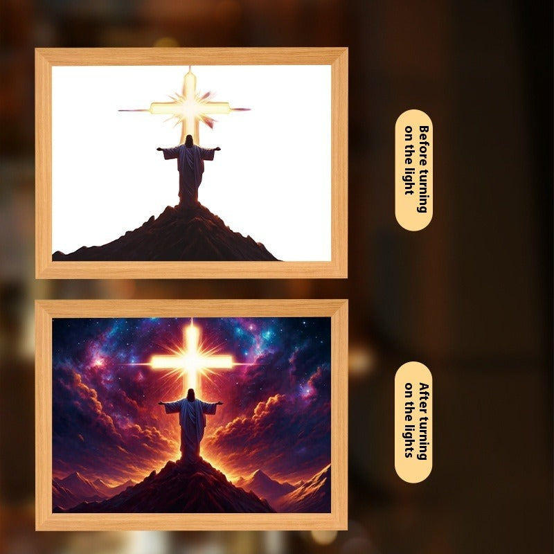 Jesus LED Night Light Art Frame