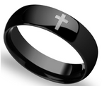 Simple Stainless Steel Cross Ring for Fashion Wear