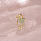 Trendy High-Grade Simple Jade Cat Ring