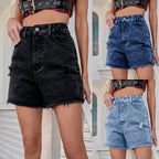 Loose Slim High Waist Wide Leg Shorts for Women