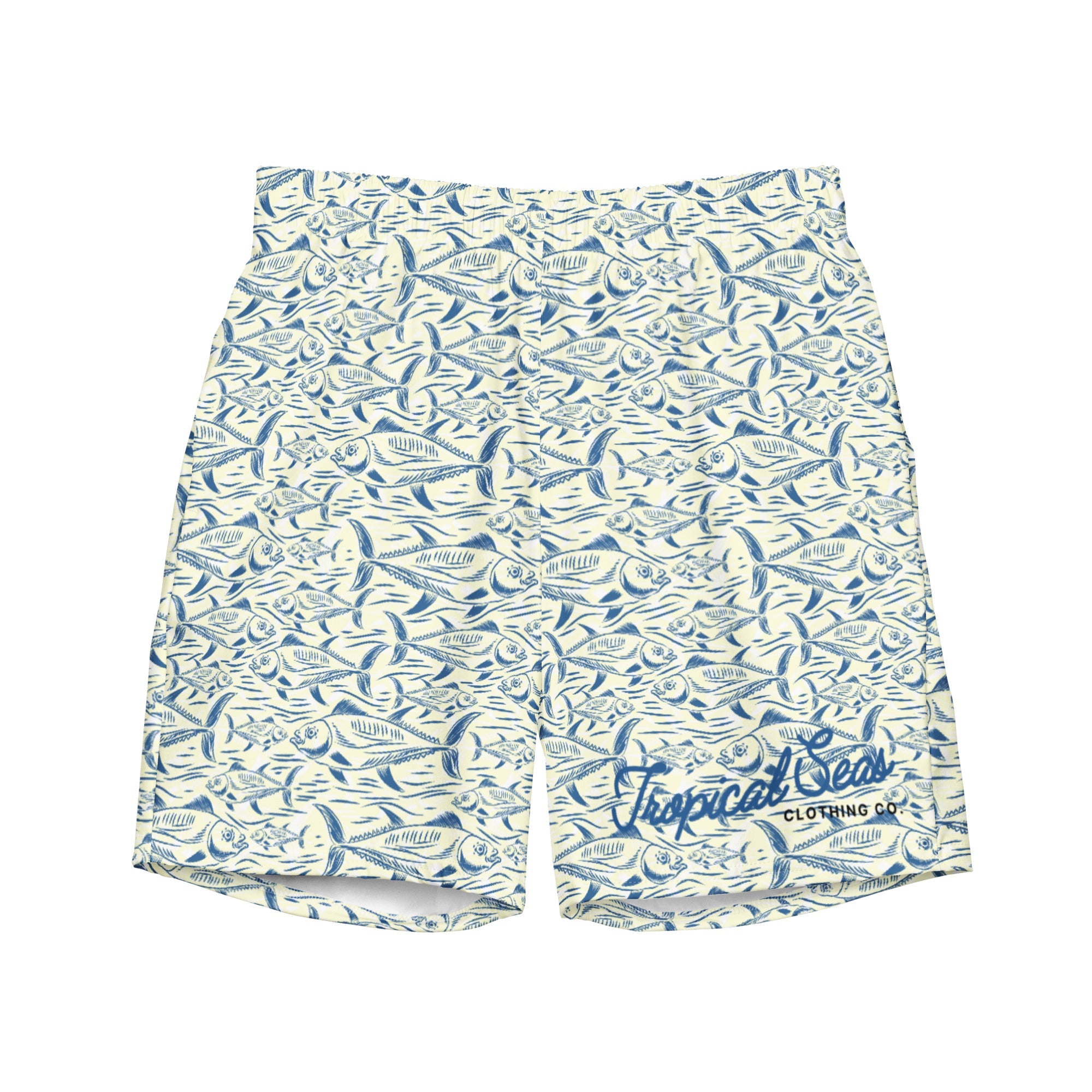 Men's Fish Print Swim Trunks