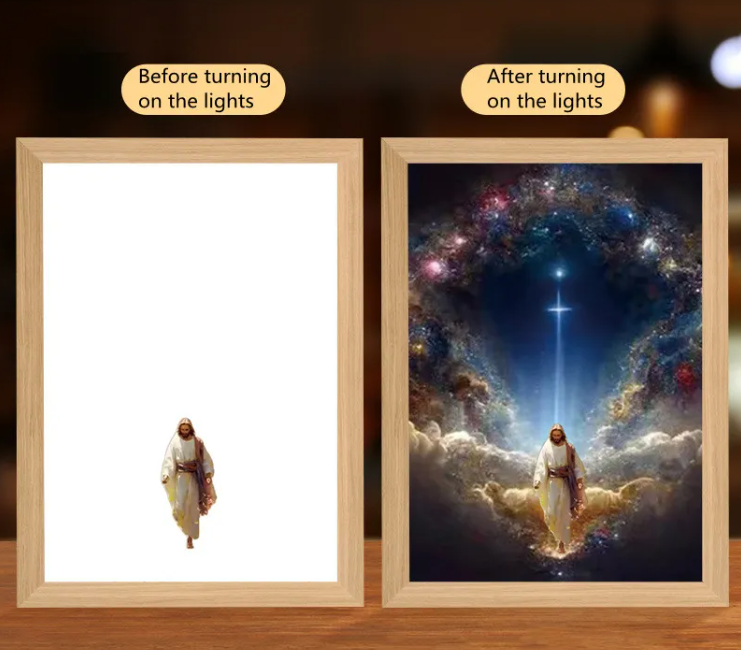 Illuminated Jesus LED Art Decor | Christian Home Decor