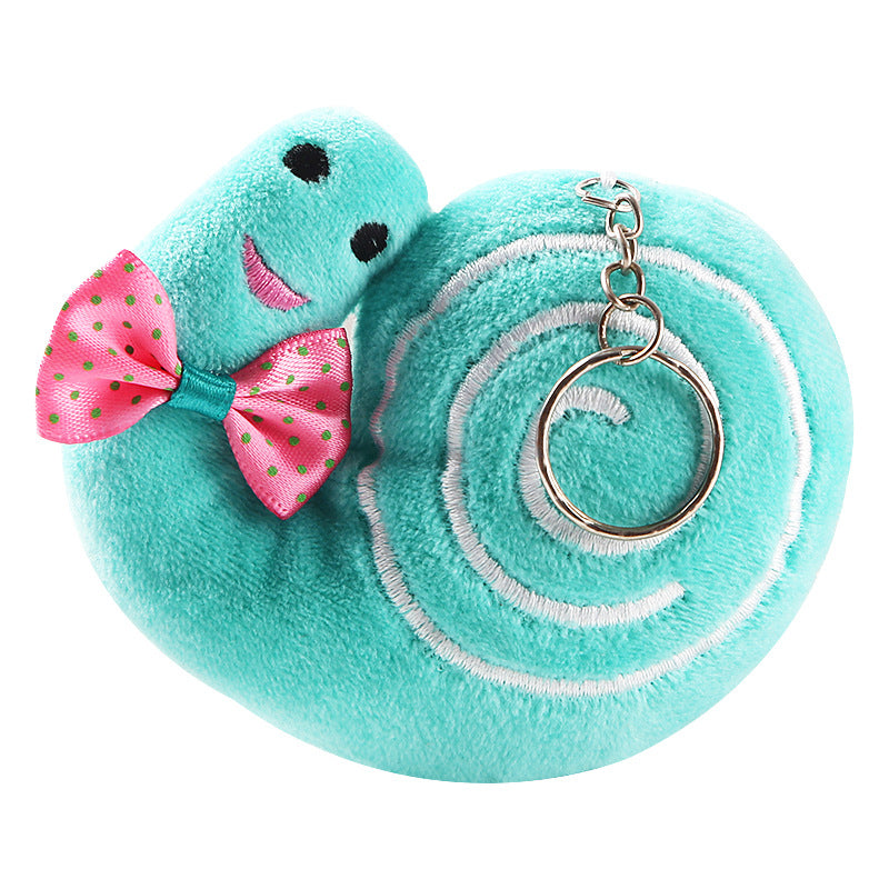 Cute Cartoon Plush Snail Keychain Accessory | Accessory
