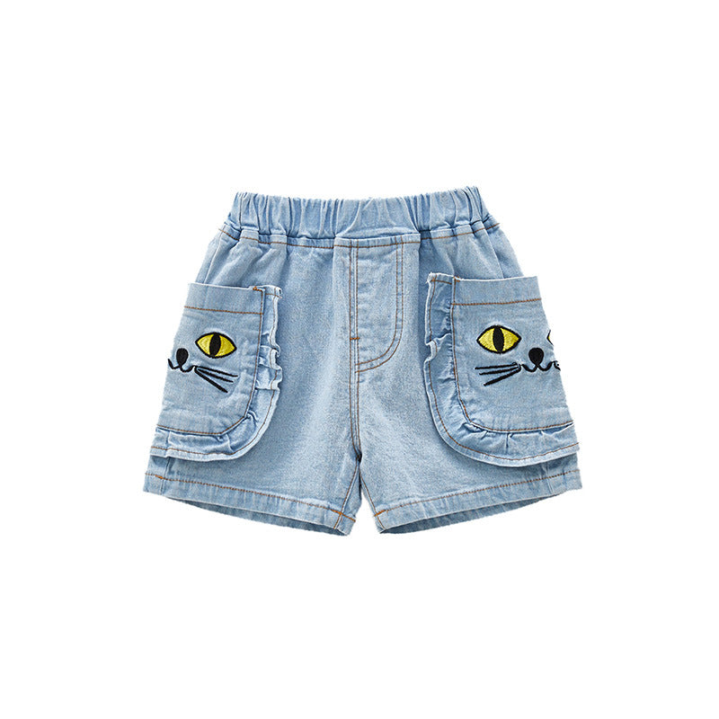 2020 Summer Korean Style Girls' Denim Shorts