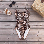 Leopard Print One-Piece Swimsuit