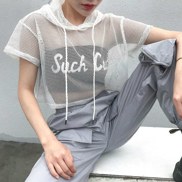 Sheer Mesh Oversized Short Sleeve Cover-Up Top