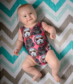Girls Sugar Skull Print One-Piece Swimsuit