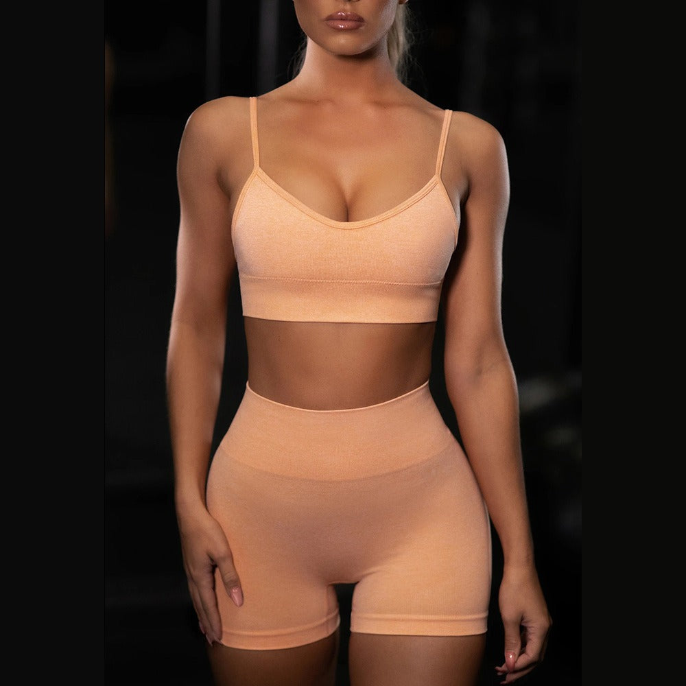Women's Yoga Vest and Shorts Set