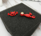 Cute Colorful Cat Ear Studs - Animal Earrings