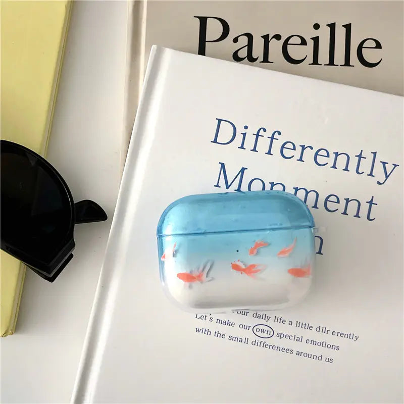 Fashion Gradient Transparent Koi Earphone Case | Accessory