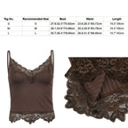 Lace Cut Y2K E-Girls Fairy Style Rib Knit Tank Top