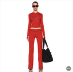 Women's Tube Top & High-Waist Pants Set