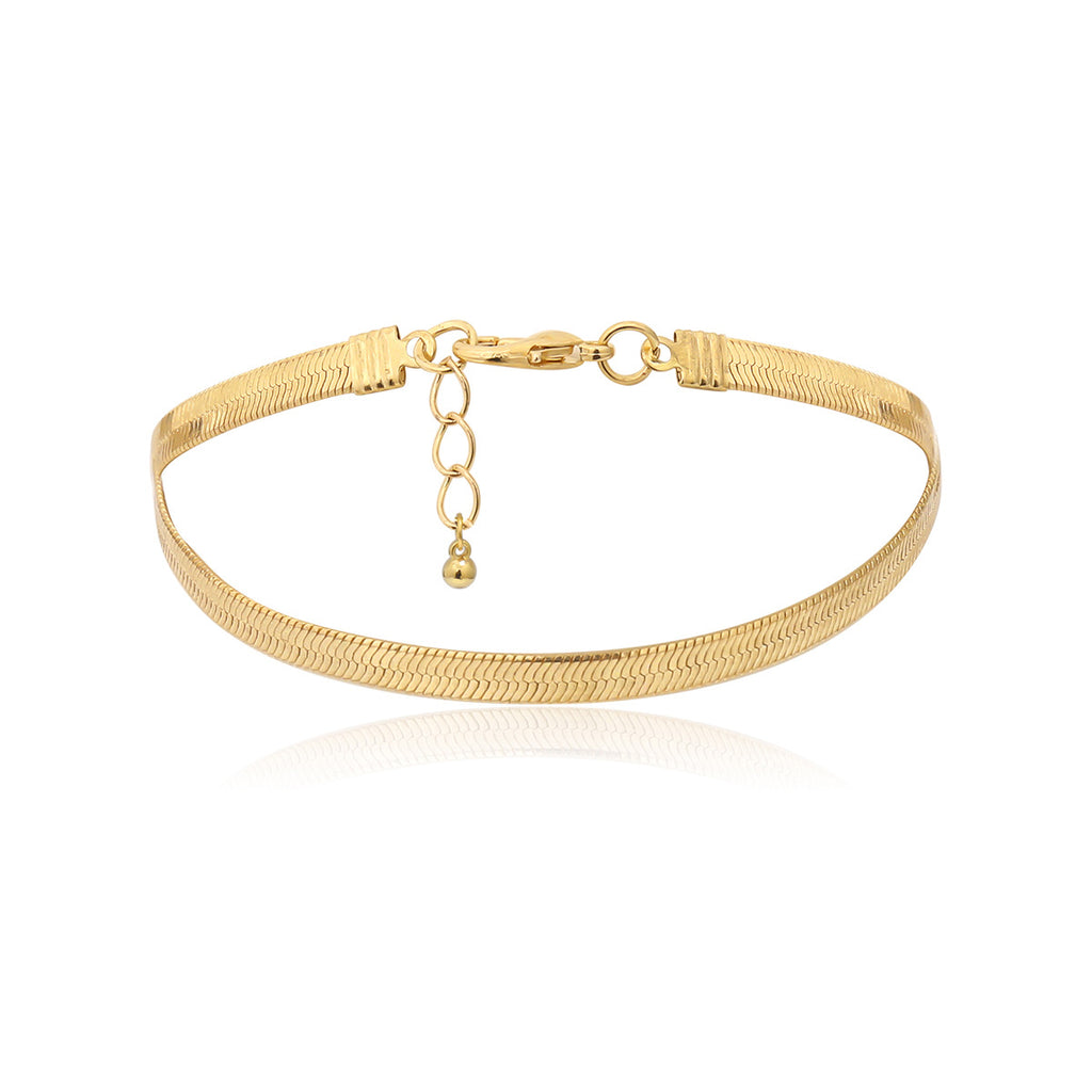 Punk Style Snake Bone Chain Bracelet Set with Cross