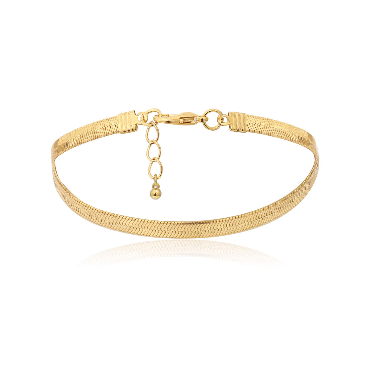 Punk Style Snake Bone Chain Bracelet Set with Cross