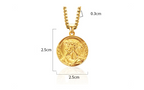 Men's Jesus Round Pendant - Hip Hop Titanium Jewelry