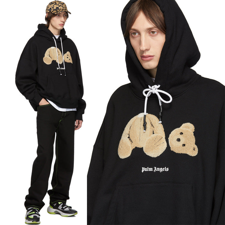 Loose Hoodie with Teddy Bear Design | Streetwear