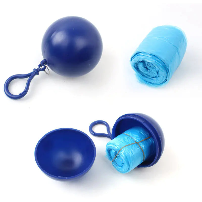 Portable Disposable Raincoat Keychain Ball with Logo | Accessory