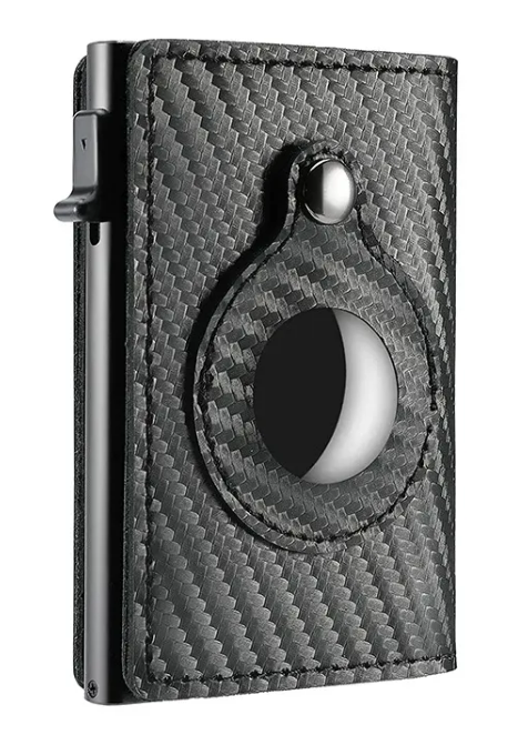 Leather Case Card Holder Aluminum Alloy Crazy Horse