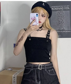 Solid Color Off-Shoulder Tank Top for Women