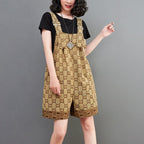 Casual Denim Shorts for Women with Colorful Straps