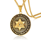 Titanium Steel God Eye Pendant Necklace for Men | Jewelry