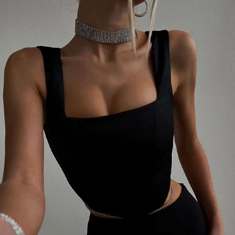 Casual Women's Sleeveless Tank Top in Street Aesthetic