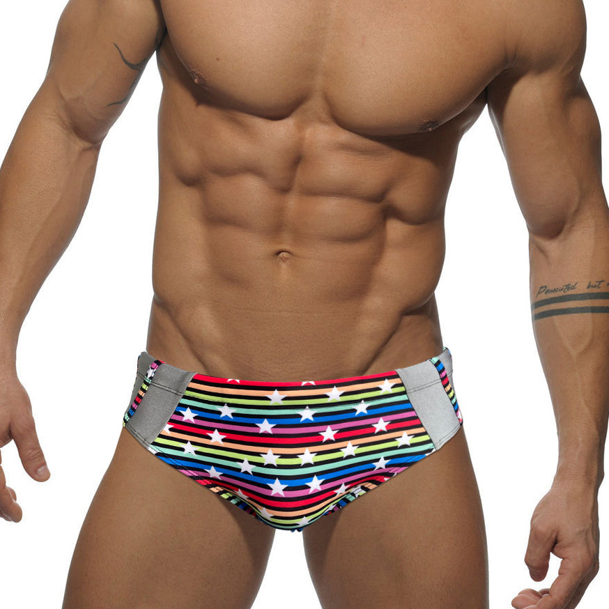 Men's Star Stripe Swim Briefs