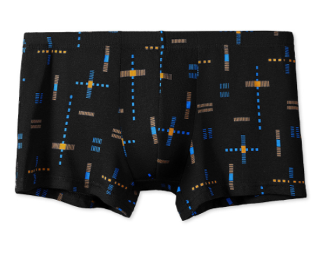 Men's Textured Print Swim Trunks